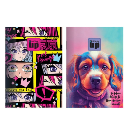 Тетрадка A4 50 листа, мека корица Anime Puppy, асортимент