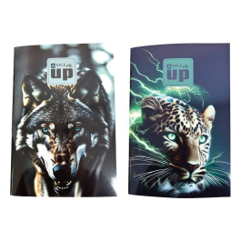 Тетрадка B5 40 листа, мека корица Thunder Cat Blue Eye Wolf, асортимент