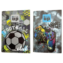 Тетрадка B5 40 листа, мека корица Football Club Game Zone, асортимент