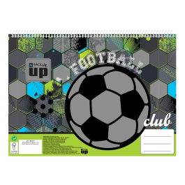 Скицник Football Club, 30 листа, спирала, 23x33