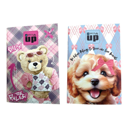 Тетрадка B5 40 листа, мека корица Scotch Bear Scotch Dog, асортимент