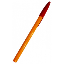 Червена химикалка BIC.
