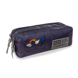 Ученически несесер Coolpack - Edge - Sparkling Badges Jeans