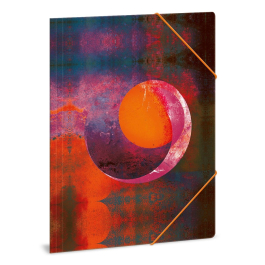 Папка с ластик А4 Ars Una Orange Moon 