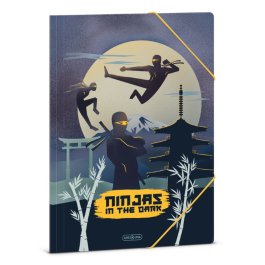 Папка с ластик A4 ARS UNA - Ninjas in the Dark 