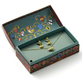 Комплект обеци и колие Harry Potter Golden Snitch 