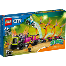 LEGO® City 60357 - Каскадьорски камион и предизвикателство с огнен пръстен