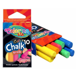 Цветни тебешири 10 цвята безпрашен Colorino