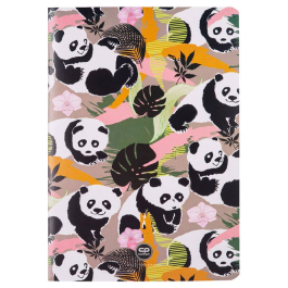 Тетрадка А5 Coolpack мека корица PP 32л. квадратчета Panda Gang