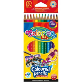 Акварелни цветни моливи Colorino 12 цвята с четка 