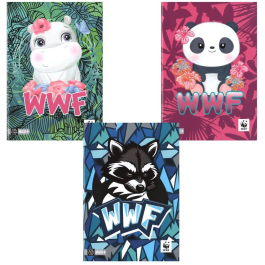 Тетрадка А4 WWF Illustrato, 40 листа, Асортимент, 3 вида