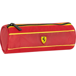 Удобен и компактен ученически несесер цилиндър Ferrari Red с едно отделение и твърда емблема. 