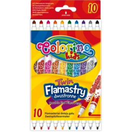 Двувърхи флумастри 10 цвята Colorino 