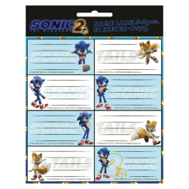 Етикети за тетрадки  SONIC - 16 броя