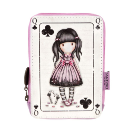 Малко портмоне за момичета Santoro Gorjuss. Лилаво с метален цип. 