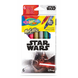 Флумастери 6 металик цвята Star Wars Colorino Disney