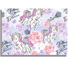 Блок за рисуване №4 Rainbow - Unicorn Follow your Dreams, 190 g, 10 листа