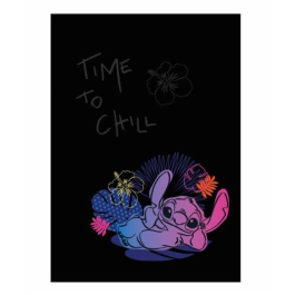 Тетрадка A4 60 листа, широк ред - Stitch Black - Time to Chill