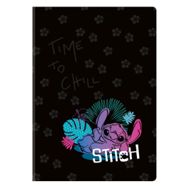 Тетрадка A5 32 листа ред STITCH Black Time to Chill