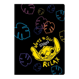 Тетрадка A5 60 л малки квадратчета - STITCH Black - Relax