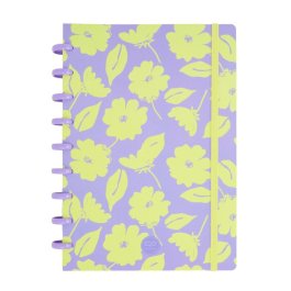 Тетрадка B5 Coolpack малки квадратчета FLORES LILA