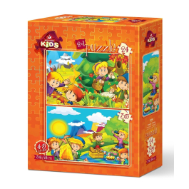 Пъзел 2 в 1 Art Puzzle 24 + 35 части Пролет - Есен