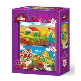 Пъзел 2 в 1 Art Puzzle  35 + 60 части Момичето на фермата
