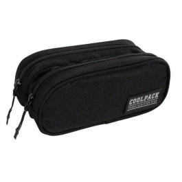 Ученически несесер с два ципа COOLPACK - CLEVER – BLACK