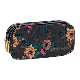 Несесер с 3 ципа PRIMUS Grey Denim Flowers