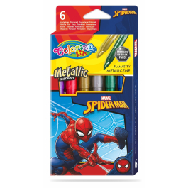 Флумастери 6 металик цвята Spiderman Colorino Disney