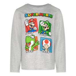 Блуза с дълъг ръкав Super Mario Grey