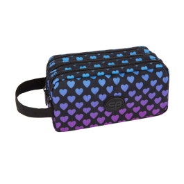 Ученически несесер с три ципа COOLPACK - PRIMUS - DARK MARSHMALLOW