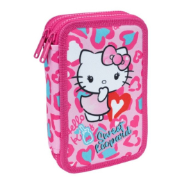 Ученически несесер с пособия COOLPACK - JUMPER 2 - Hello Kitty Pink