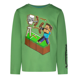 Блуза с дълъг ръкав Minecraft Steve &amp;amp; Skeleton, размер 116