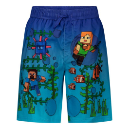 Бански плувни шорти Minecraft Steve Blue