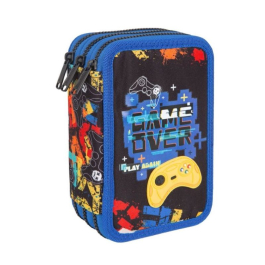 Несесер с три ципа Jumper 3 Game Over Colorino