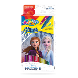 Флумастери 6 брокатни цвята Frozen Disney Colorino