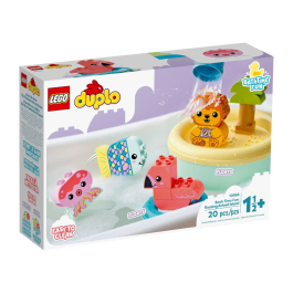 Конструктор LEGO DUPLO My First - Забавления в банята: плаващ остров с животни.