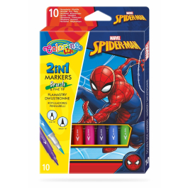 Двувърхи флумастери 10 цвята Spiderman Colorino Disney