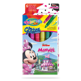 Флумастери 6 брокатни цвята Minnie Mouse Disney Colorino