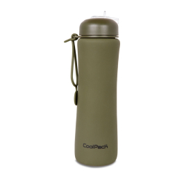 Сгъваема силиконова бутилка COOLPACK - PUMP - rpet OLIVE